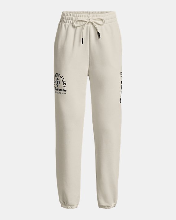 Women's Project Rock Heavyweight Terry Pants, White, pdpMainDesktop image number 4